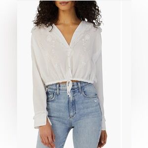 Favorite Daughter St Germain top White Lace Eyelet Blouse